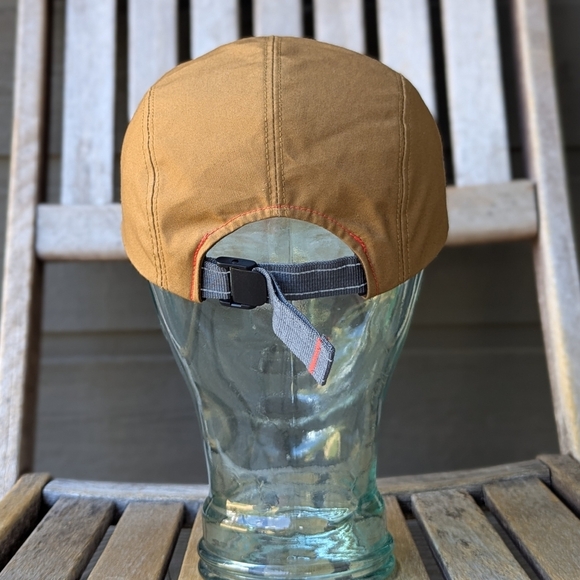 NWOT L.L. Bean 5 Panel Technical Hat 100% Cotton Tan Black - Picture 3 of 6